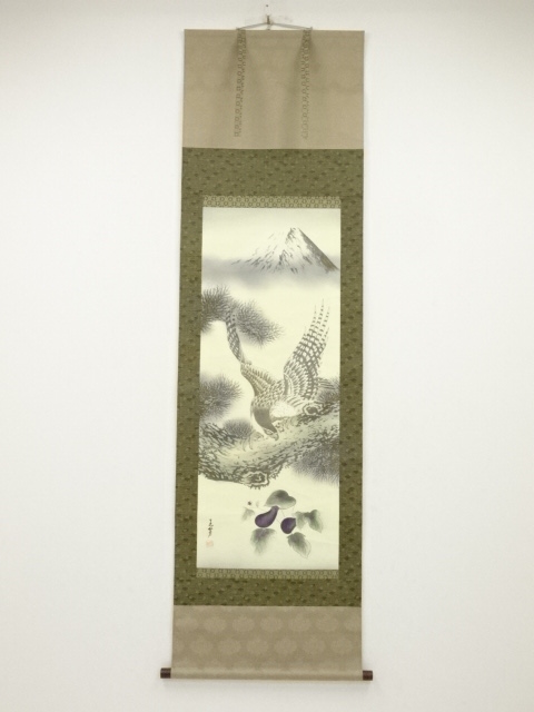 JAPANESE HANGING SCROLL / HAND PAINTED / Mt.FUJI